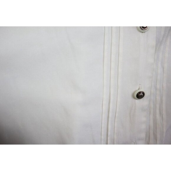 JANTZEN - WOMEN'S IVORY LONG SLEEVE BUTTON-UP BLOUSE - SIZE XL - FLAWS - Picture 11 of 14